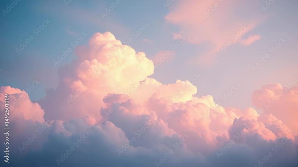 Aufkleber illuminated clouds a texture image of a soft dreamy gradient resembling a sky full of colorful cloud
