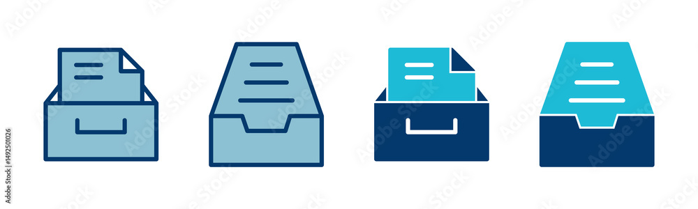 Poster archive folders icon vector isolated on white background. binders vector icon. archive storage icon.