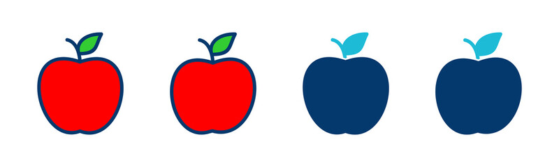 Apple icon vector isolated on white background. Apple vector icon.