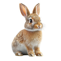 Obraz premium Rabbit isolated on transparent white background, clipping path ,png 