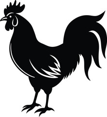 rooster silhouette vector