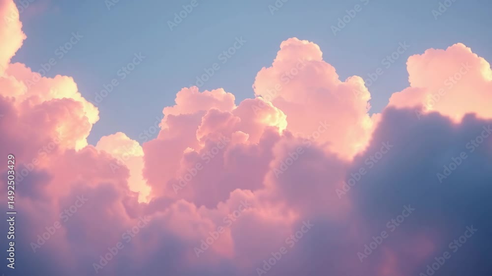 Aufkleber illuminated clouds a texture image of a soft dreamy gradient resembling a sky full of colorful cloud
