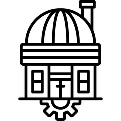Observatory Icon Vector Element