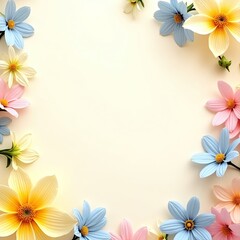 Naklejka premium frangipani flower frame