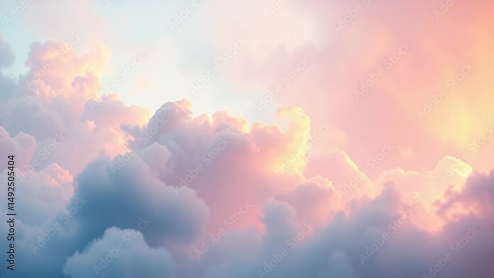 Aufkleber illuminated clouds a texture image of a soft dreamy gradient resembling a sky full of colorful cloud