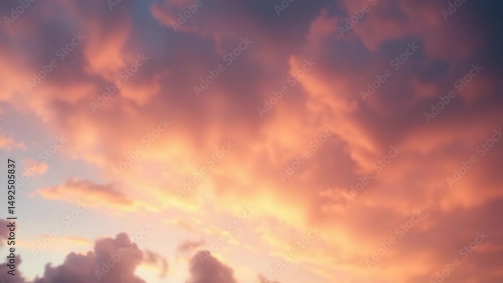 Aufkleber illuminated clouds a texture image of a soft dreamy gradient resembling a sky full of colorful cloud