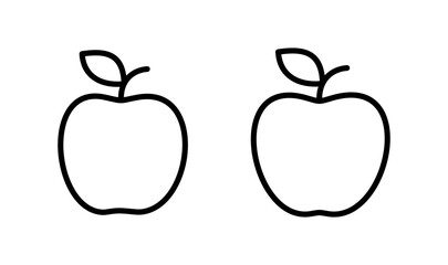 Apple icon logo design. Apple sign and symbols for web design.