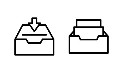 Archive folders icon logo design. Document vector icon. Archive storage icon.