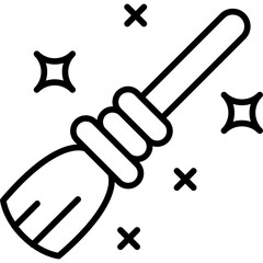 Fototapeta premium Broom Icon Vector Element