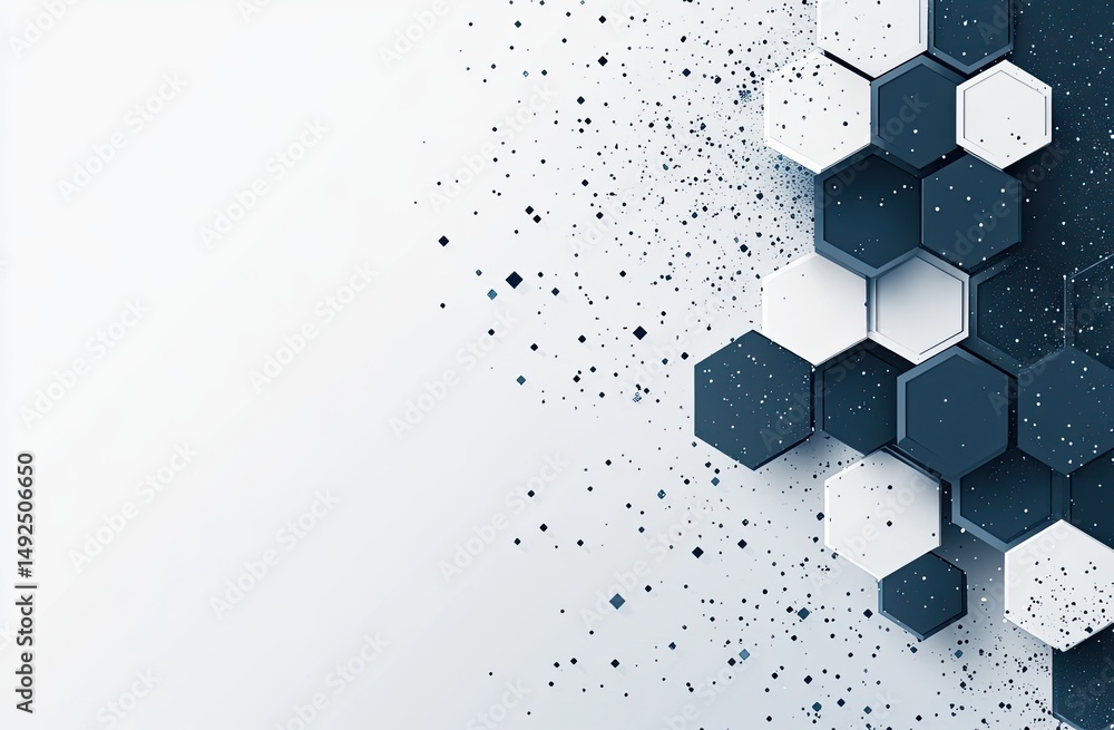 Poster abstract hexagonal background with a modern design