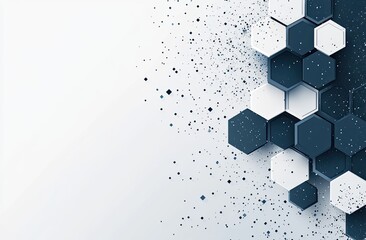 Abstract hexagonal background with a modern design