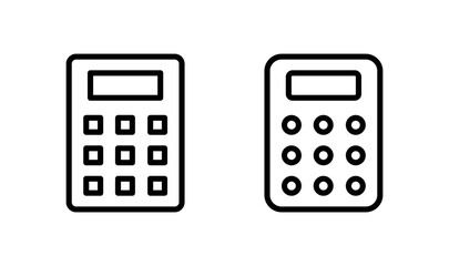 Calculator icon logo design. Accounting calculator sign and symbol.