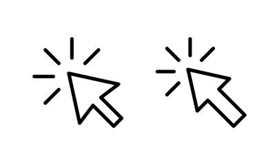 Click icon logo design. pointer arrow sign and symbol. cursor icon