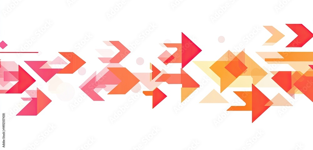 Poster abstract geometric design with dynamic arrows