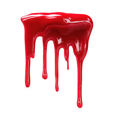 Red Paint Drips - Abstract Liquid Art , isolated on white background png