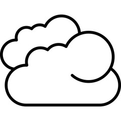 Cloudy Icon Vector Element