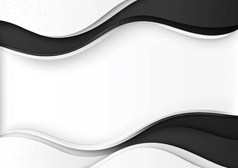 Abstract wavy background with black and white layers