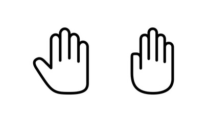 Obraz premium Hand icon logo design. hand sign and symbol. palm