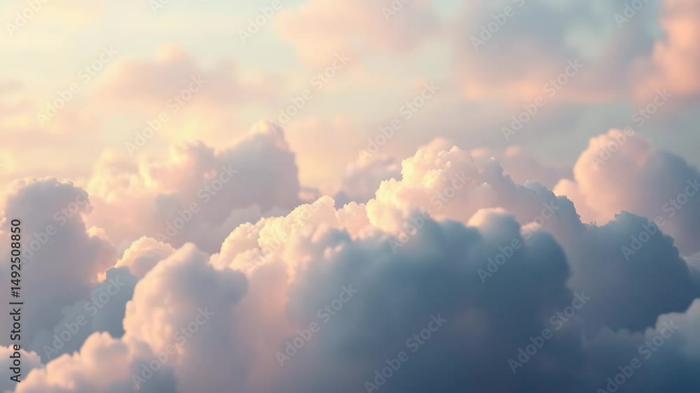 Aufkleber illuminated clouds a texture image of a soft dreamy gradient resembling a sky full of colorful cloud
