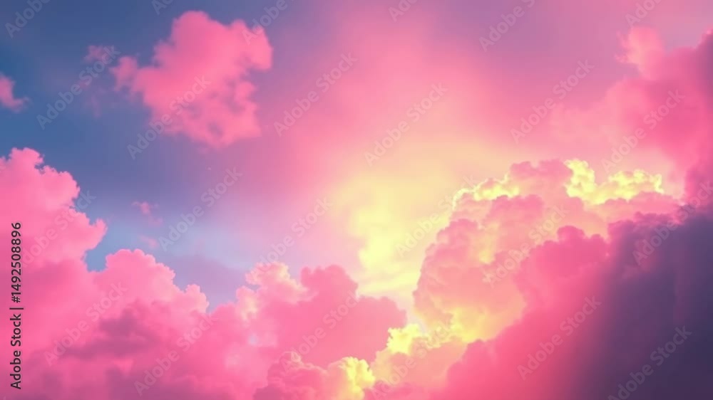 Aufkleber illuminated clouds a texture image of a soft dreamy gradient resembling a sky full of colorful cloud