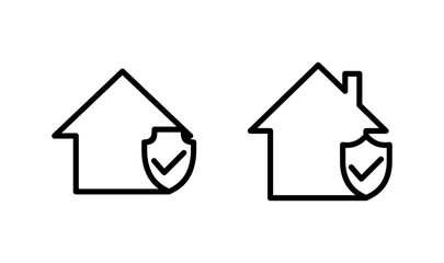 Obraz premium home insurance icon logo design. home protection sign and symbol