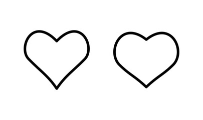 Love icon logo design. Heart sign and symbol. Like icon vector.