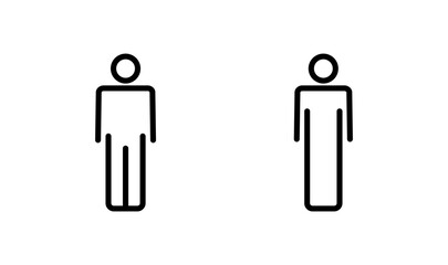 Man icon logo design. male sign and symbol. human symbol