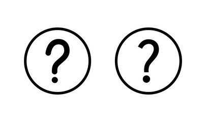 Question icon logo design. question mark sign and symbol