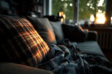 Cozy Sunset Evening on the Sofa