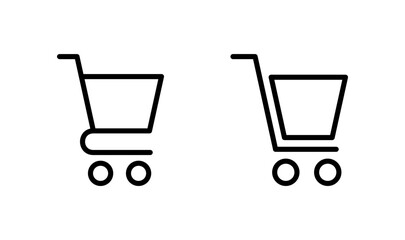 Shopping icon logo design. Shopping cart sign and symbol. Trolley icon
