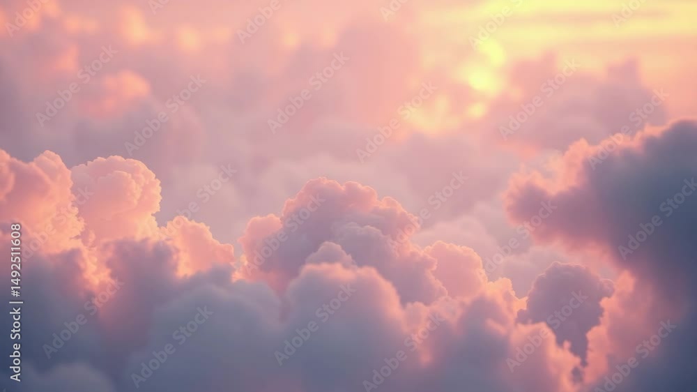 Aufkleber illuminated clouds a texture image of a soft dreamy gradient resembling a sky full of colorful cloud