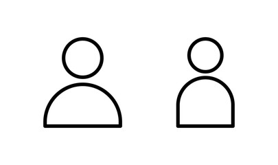 User icon logo design. person sign and symbol. people icon.