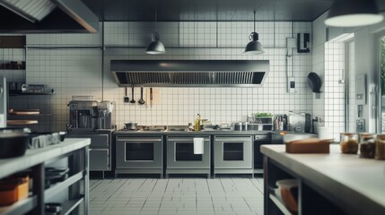 Modern industrial commercial kitchen