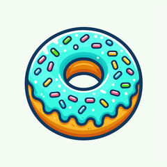 illustration of donuts with blueberry jam 