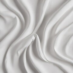 Obraz premium Wrinkled white cotton fabric, seamless texture Wide panoramic view , pale, white background, linen