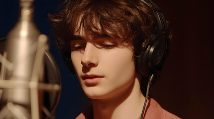 focused on screen with intense facial expression in dark room