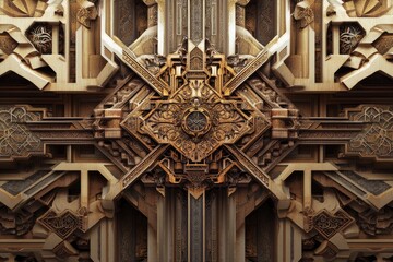 Intricate symmetrical architectural design.