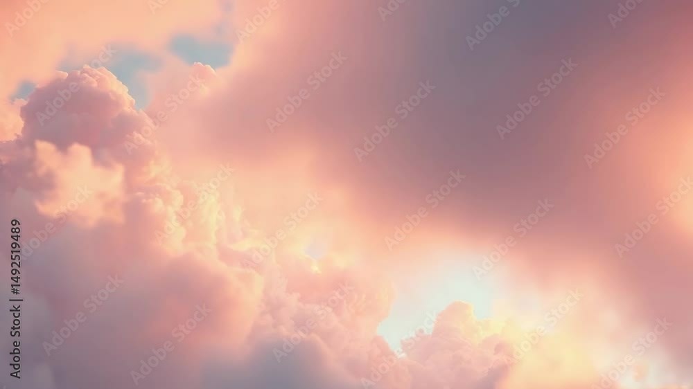 Aufkleber illuminated clouds a texture image of a soft dreamy gradient resembling a sky full of colorful cloud