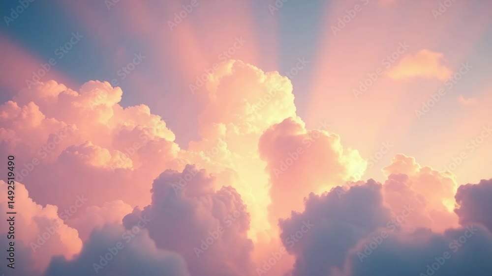 Aufkleber illuminated clouds a texture image of a soft dreamy gradient resembling a sky full of colorful cloud