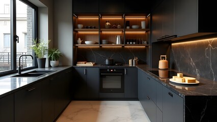 Luxury Modern Kitchen with Built In Appliances