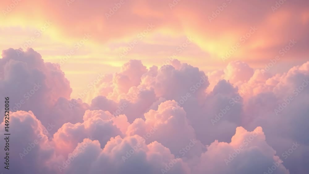 Aufkleber illuminated clouds a texture image of a soft dreamy gradient resembling a sky full of colorful cloud
