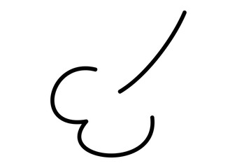 ため息のシンプルな漫符アイコン