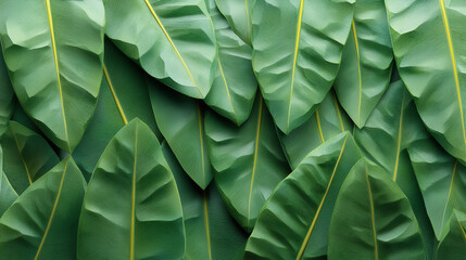 Layered Green Foliage: A captivating arrangement of lush, verdant leaves, their textures and intricate details creating a tapestry of nature's artistry.