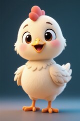 a close up of a chicken with a pink bow on its head