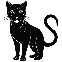 Black Cat Silhouette Design