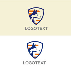 Wolf Shield logo vector design