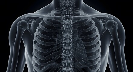 Human Skeleton X-Ray with Medical Imaging
