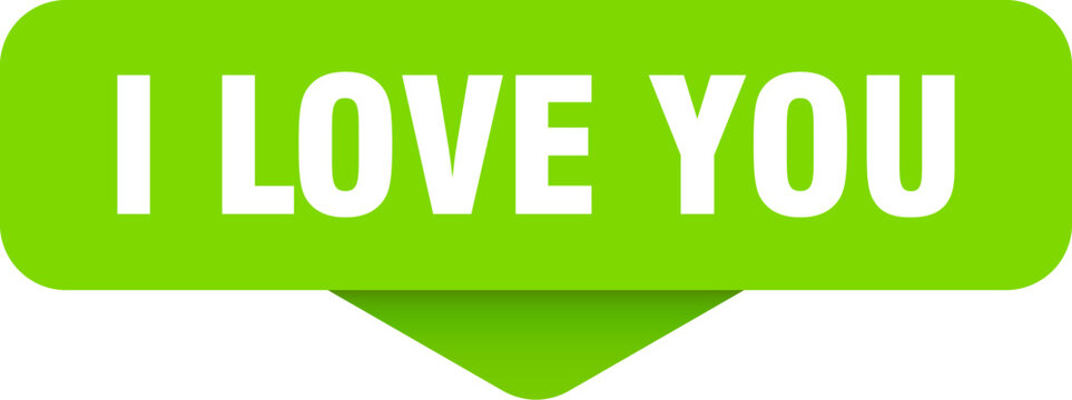 i love you sticker. i love you sign on transparent background