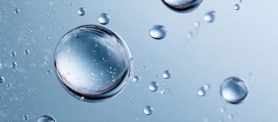 Abstract Close-up of Water Droplets in Suspension