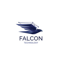 Falcon technology logo vector